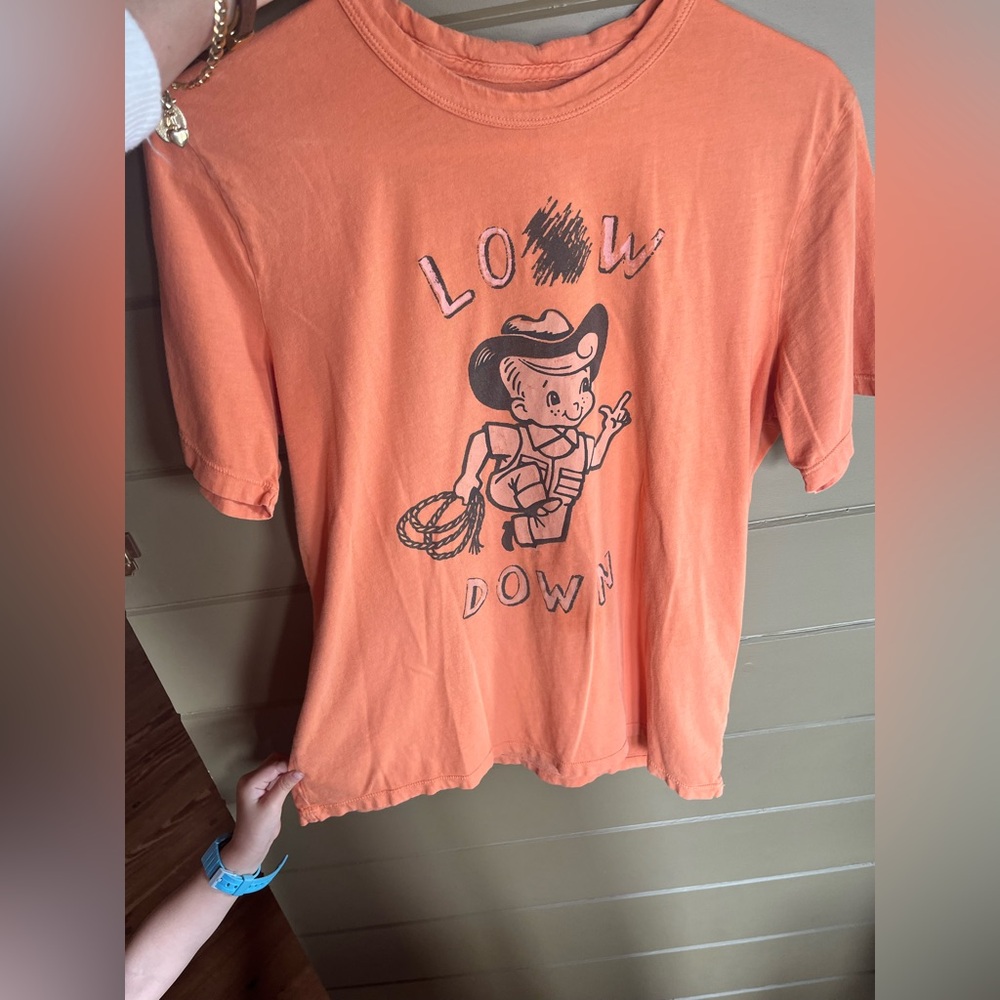 Imogene and Willie Orange Cowboy Tee